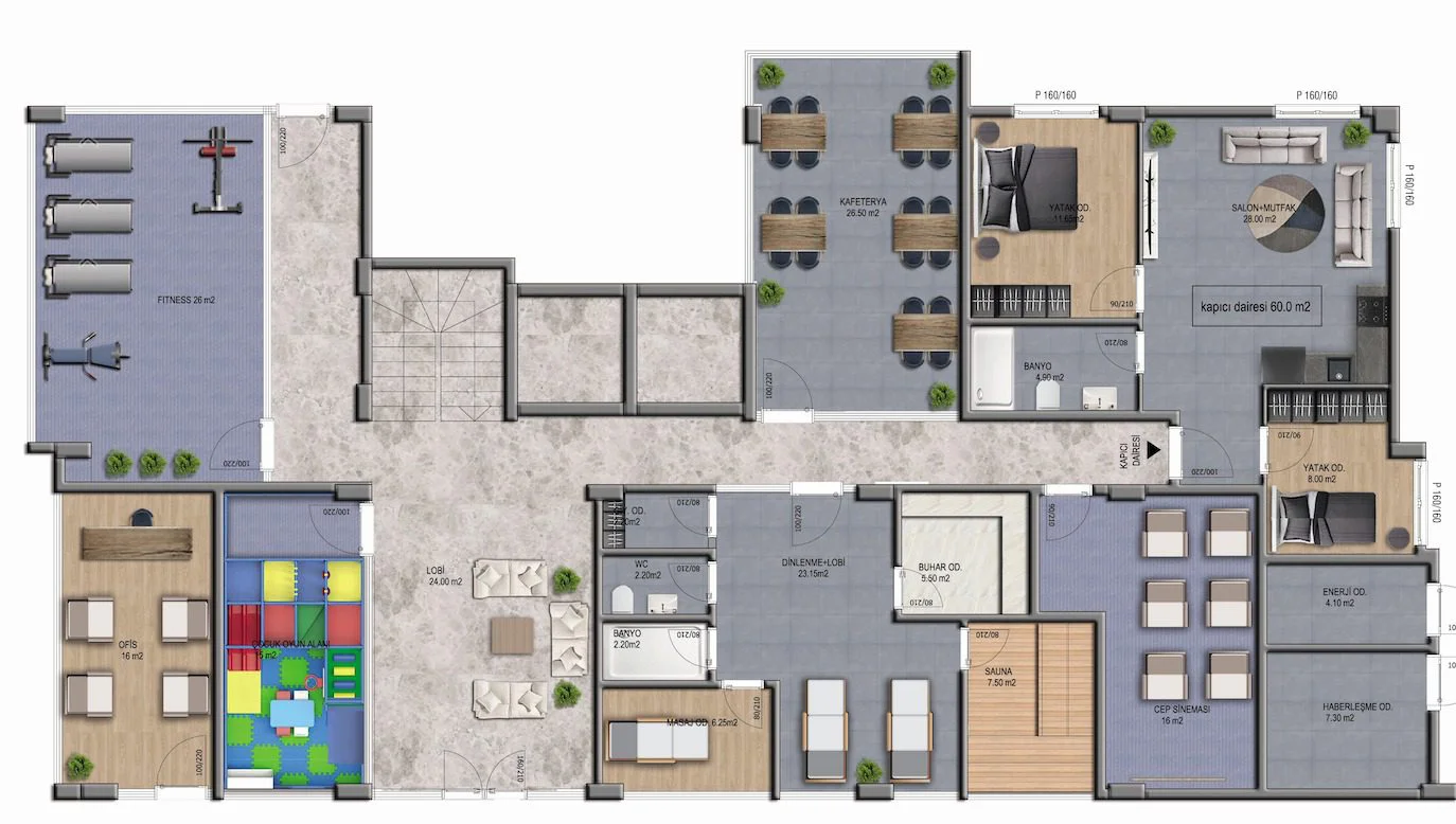 Two-room apartment for sale in Alanya Oba