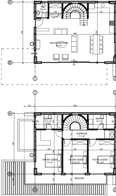 3+1 villa plan 1
