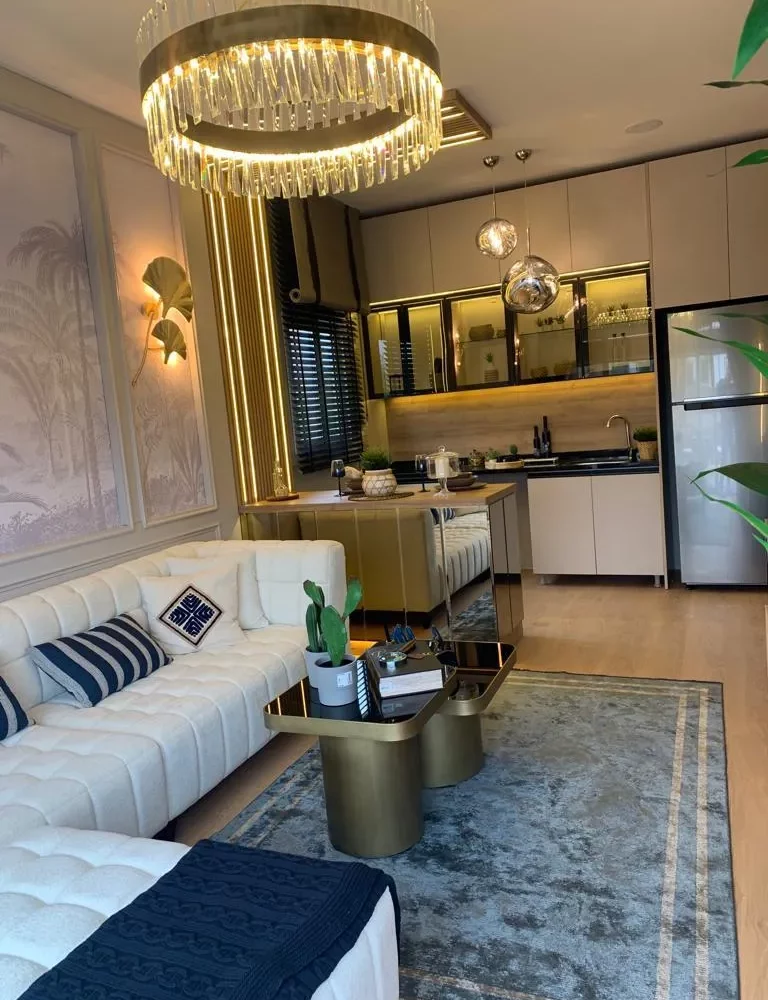 Two-room apartment for sale in Mersin Erdemli near sea – view of the nearby coastline 500m away