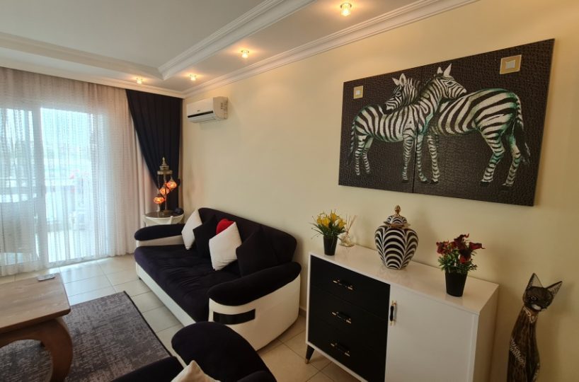 Fully furnished two-room apartment in Alanya Oba for sale