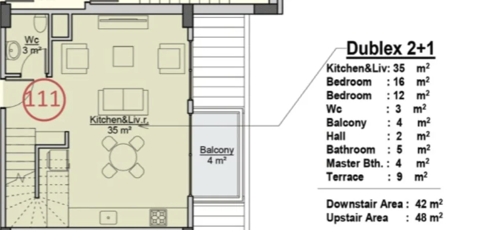 1488 - 2+1 roof